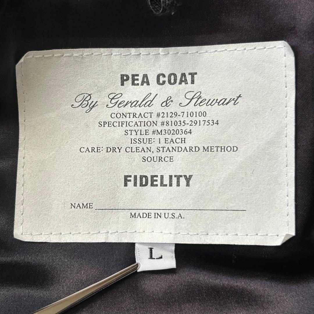 未使用級 USA製 FIDELITY ピーコート L ブラック フェデリティー