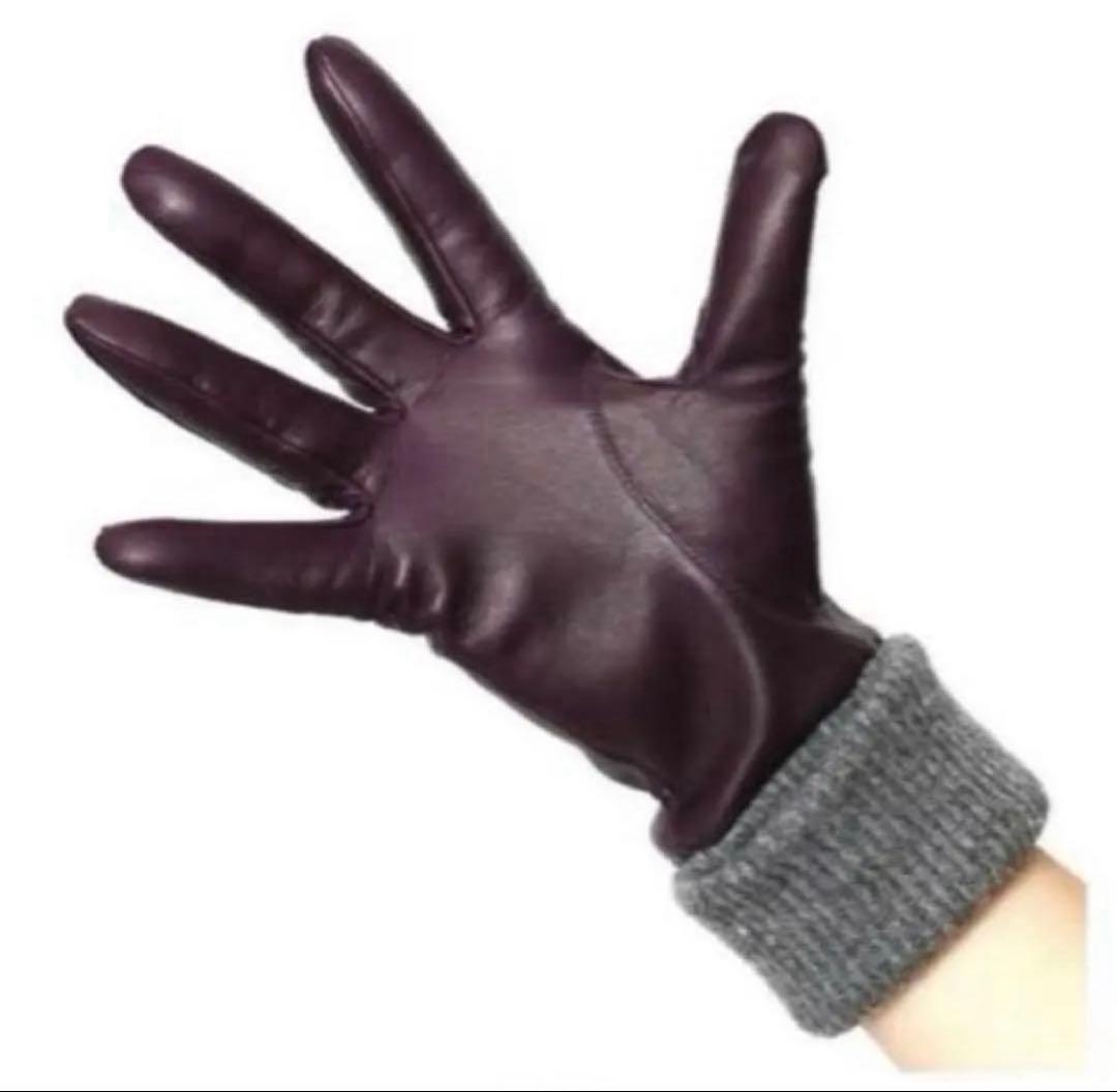 新品タグ付き✨KURODA クロダ 手袋 グローブ レザー カシミヤ 羊革 黒