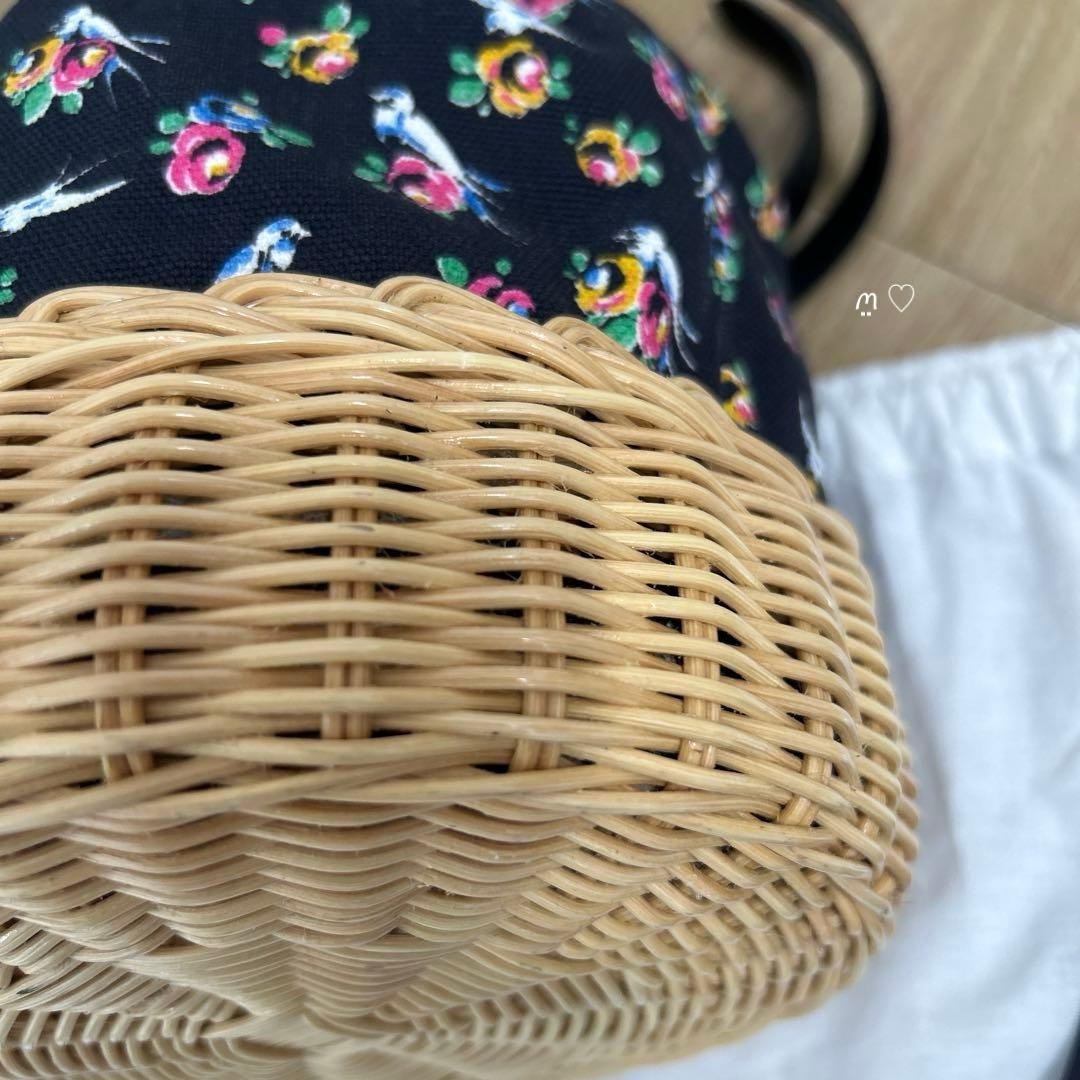 PRADAプラダ　プラージュバケットバッグ1BE04　ハンドショルダー　フラワー