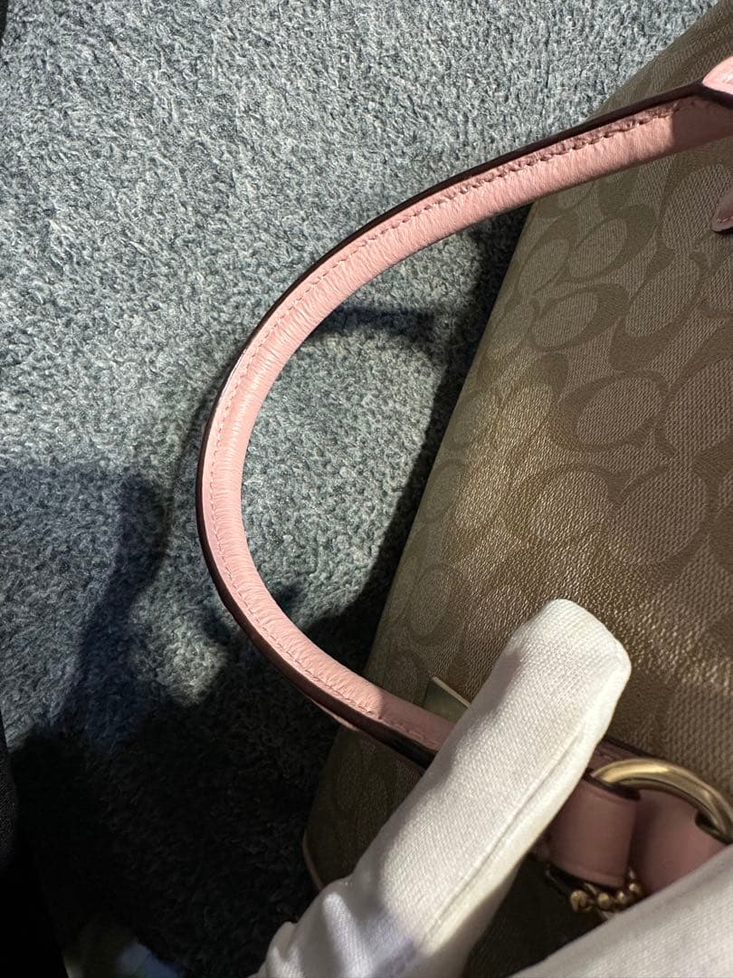 COACH ショルダーバッグ ベージュ ピンク 2WAY 美品