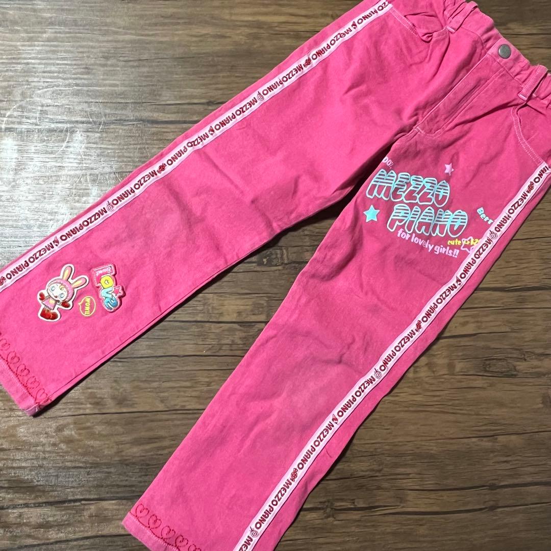 メゾピアノ　130（120.135） スカート、長T、ズボンセット　ベリーちゃん