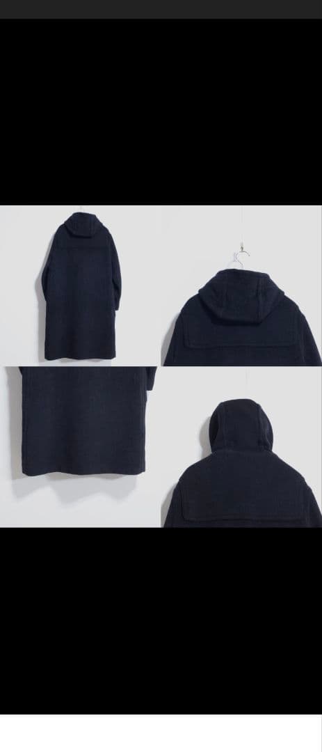 チベット社 ムーアブルックカットパイル ダッフルコート 濃紺（黒に近い）38