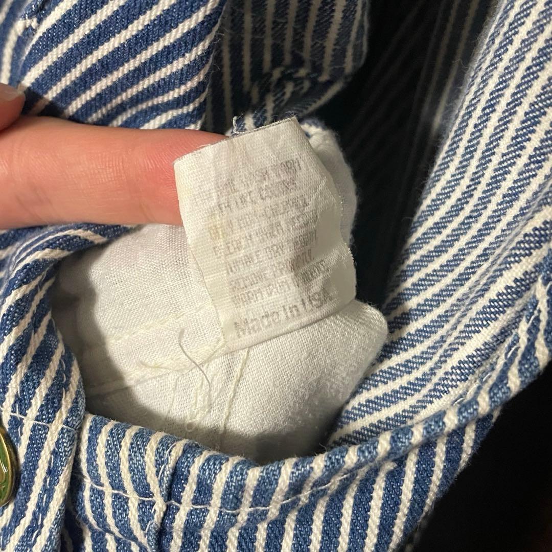 60〜70s Oshkosh ヒッコリーオーバーオール usa製