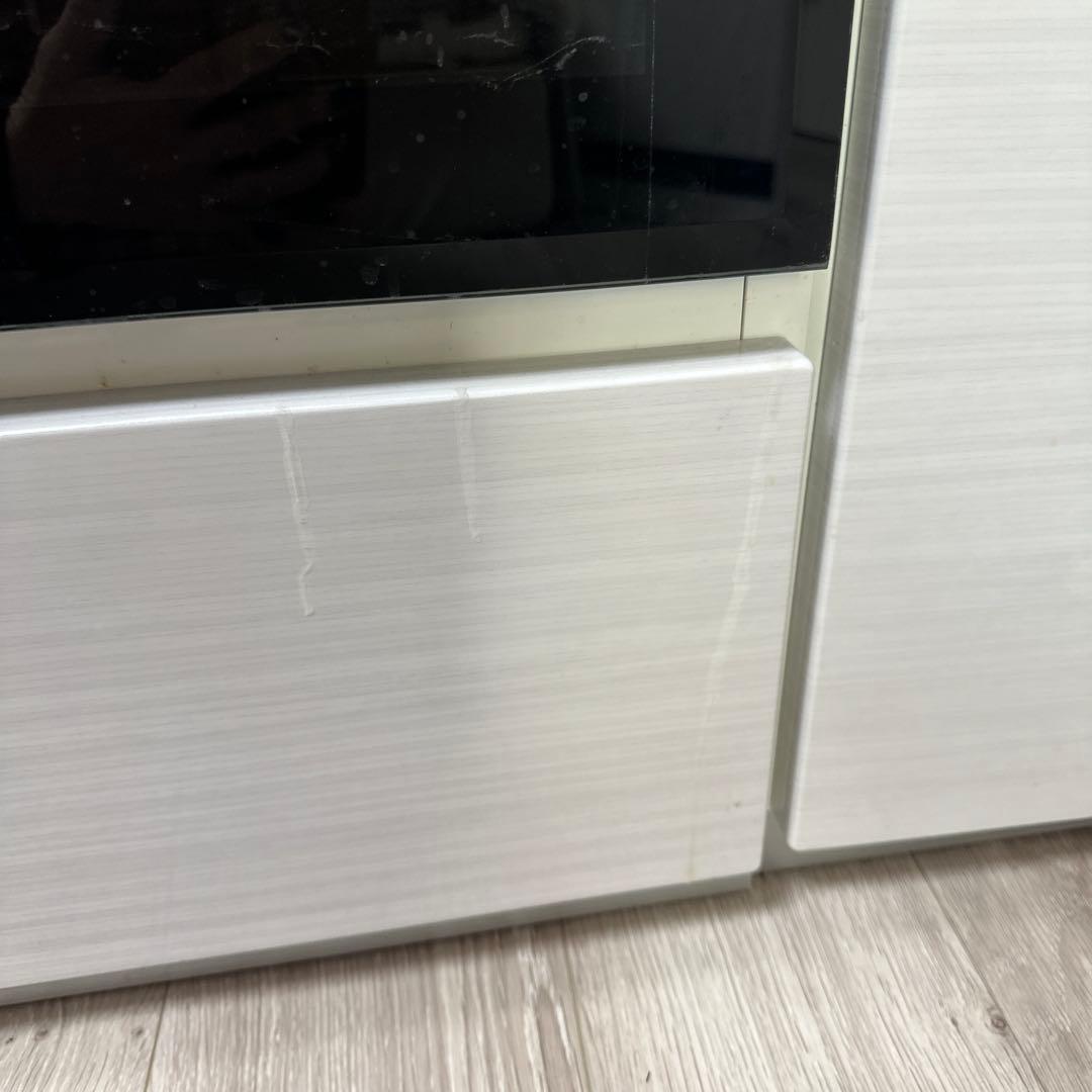 大型モダン ホワイト テレビ台 収納付き