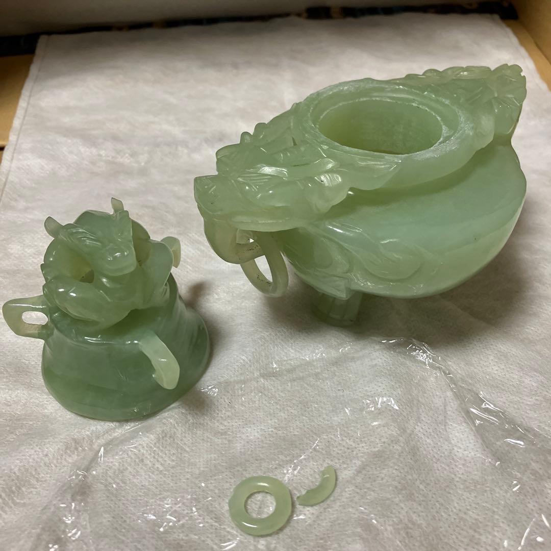 翡翠の香炉・中国翡翠工芸品専門店での購入品