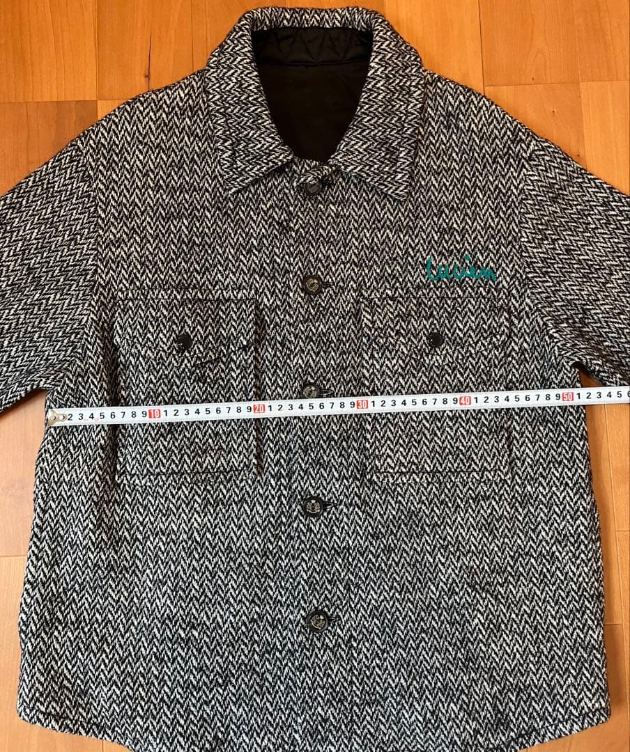美品 ルシアンペラフィネ 刺繍入 シャツジャケット ジャガード柄