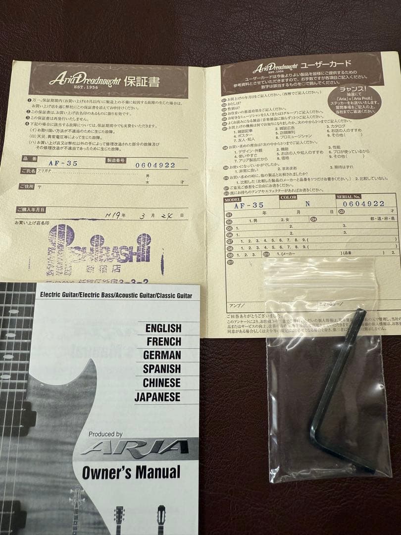 Aria Dreadnought アコースティックギター