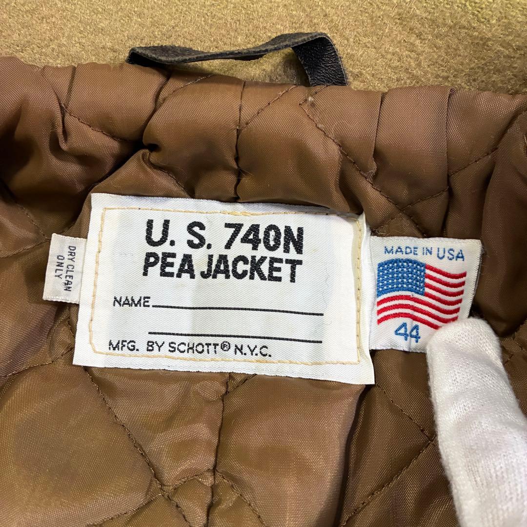 【希少カラー＆サイズ】Schott 740N ピーコート キャメル 44 USA