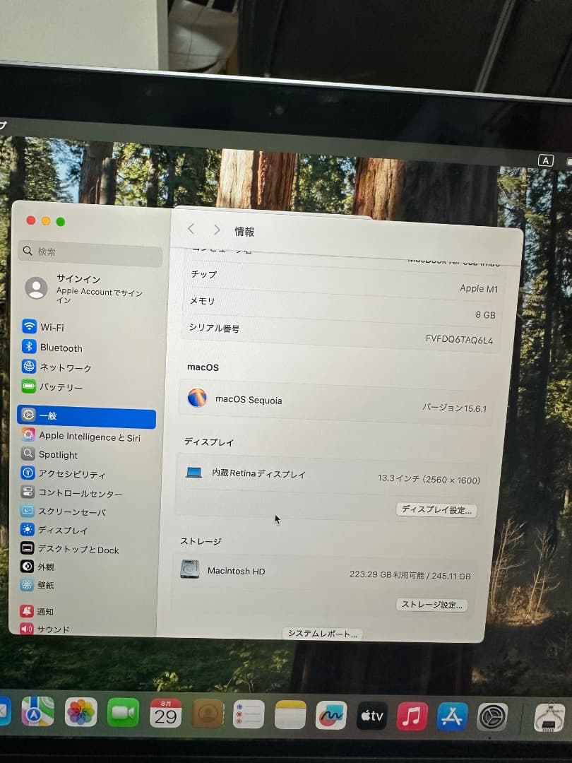 MacBook本体 Apple MacBook Air M1 8GB 256GB