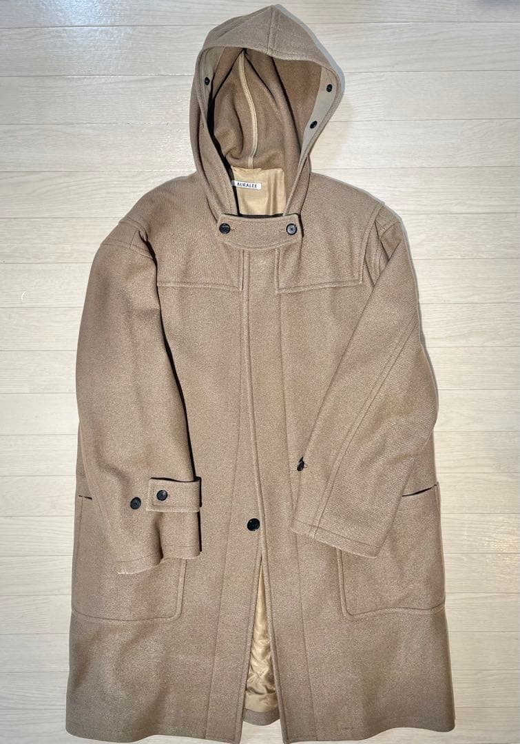 ジャケット・アウター AURALEE WOOL SILK MELTON DUFFLE COAT
