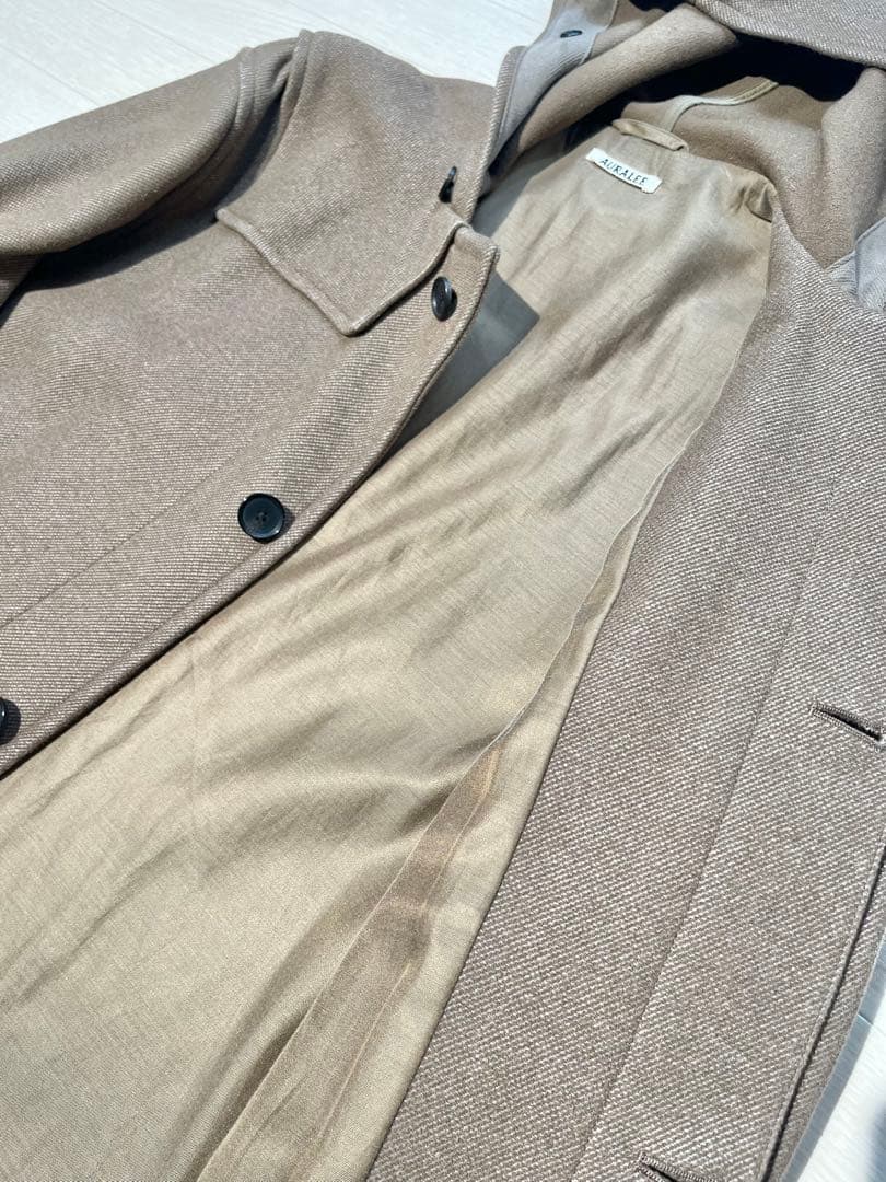 ジャケット・アウター AURALEE WOOL SILK MELTON DUFFLE COAT