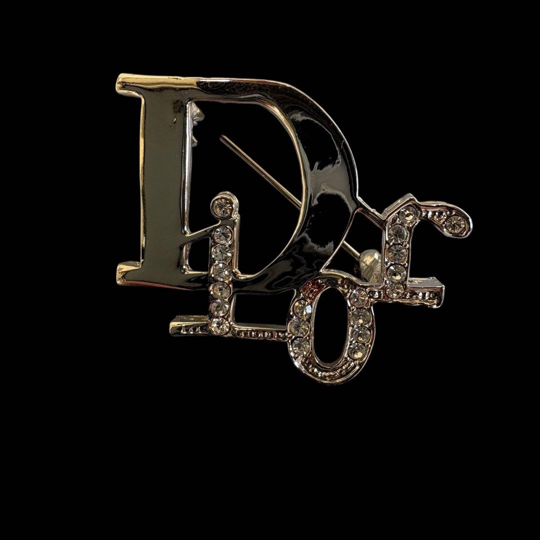 【美品 正規品 】クリスチャンディオール Diorブローチ　ラインストーン