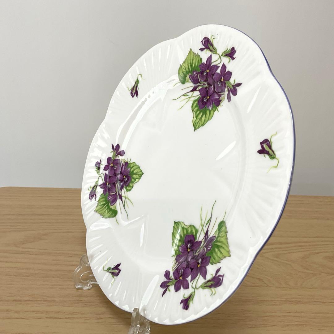 イギリス　シェリー　バイオレット　約21cm プレート