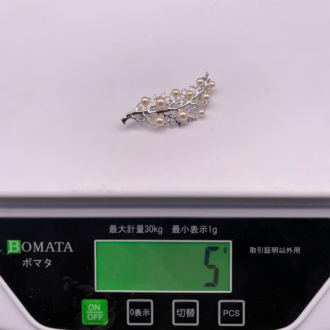 ミキモト アコヤ真珠 ブローチ 最大5.0mm SILVER
