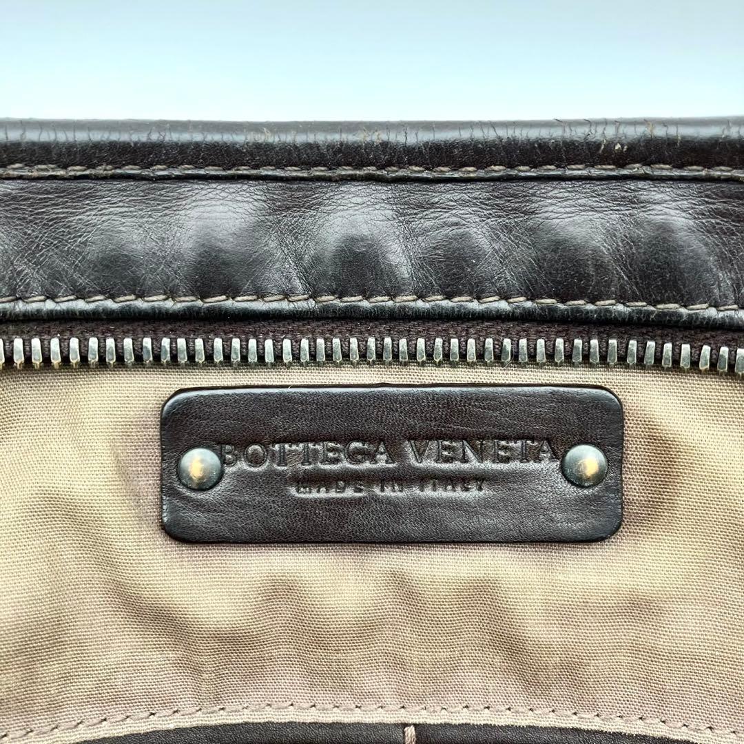 ボッテガヴェネタ　ブリーフケース　イントレチャート　2way ショルダー付き　茶