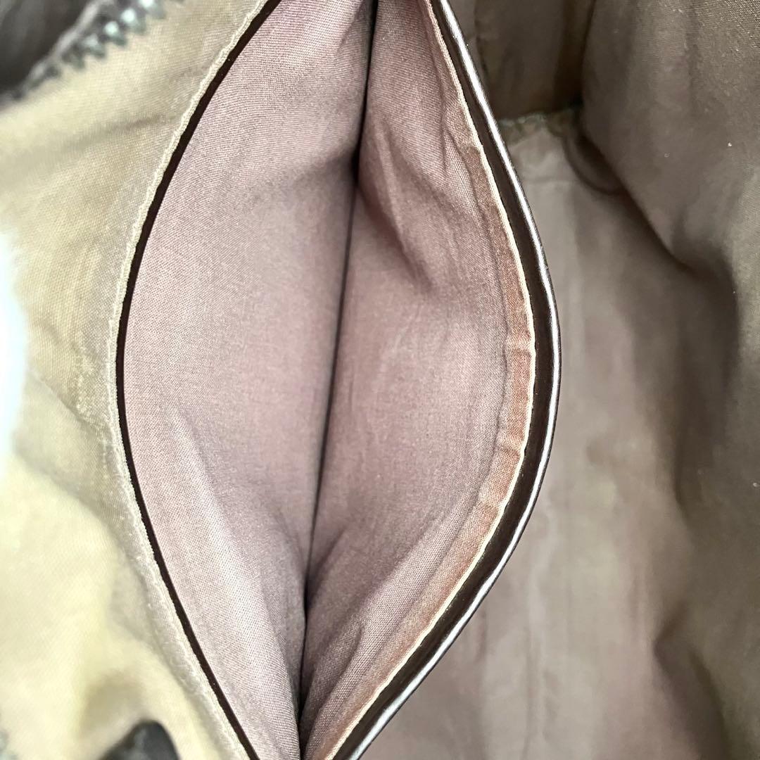 ボッテガヴェネタ　ブリーフケース　イントレチャート　2way ショルダー付き　茶