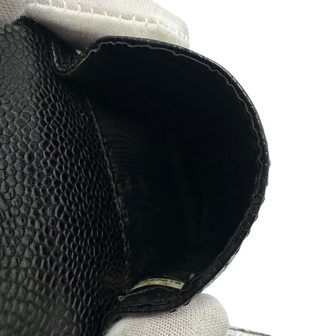 【極美品】箱付き シャネル シガレットケース タバコケース キャビアスキン 黒