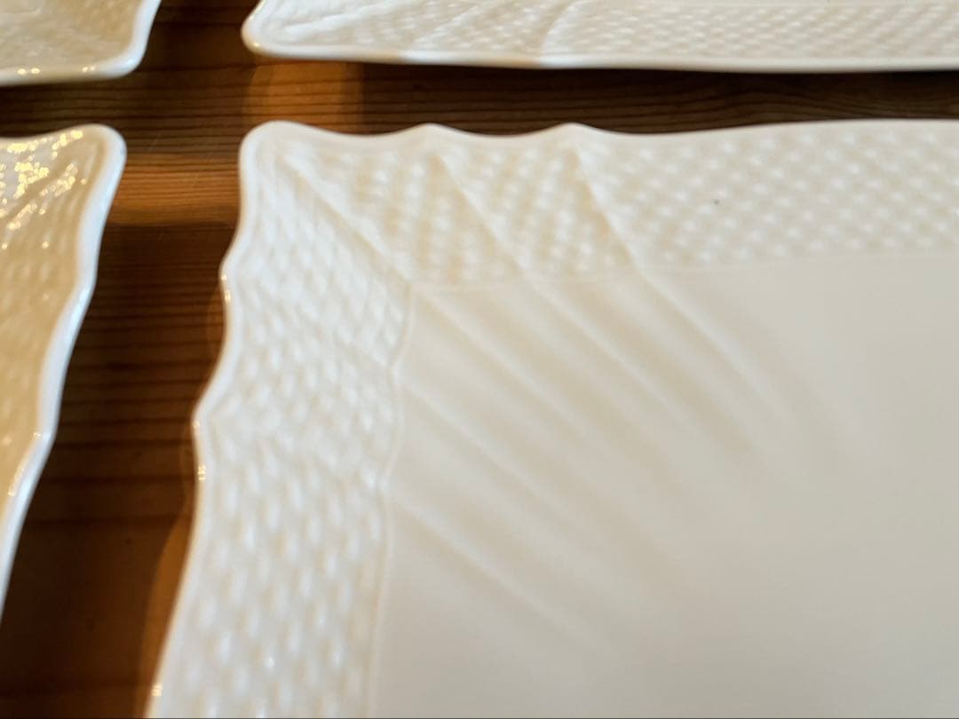 ジノリ　ベッキオホワイト　22スクエアディッシュ×6