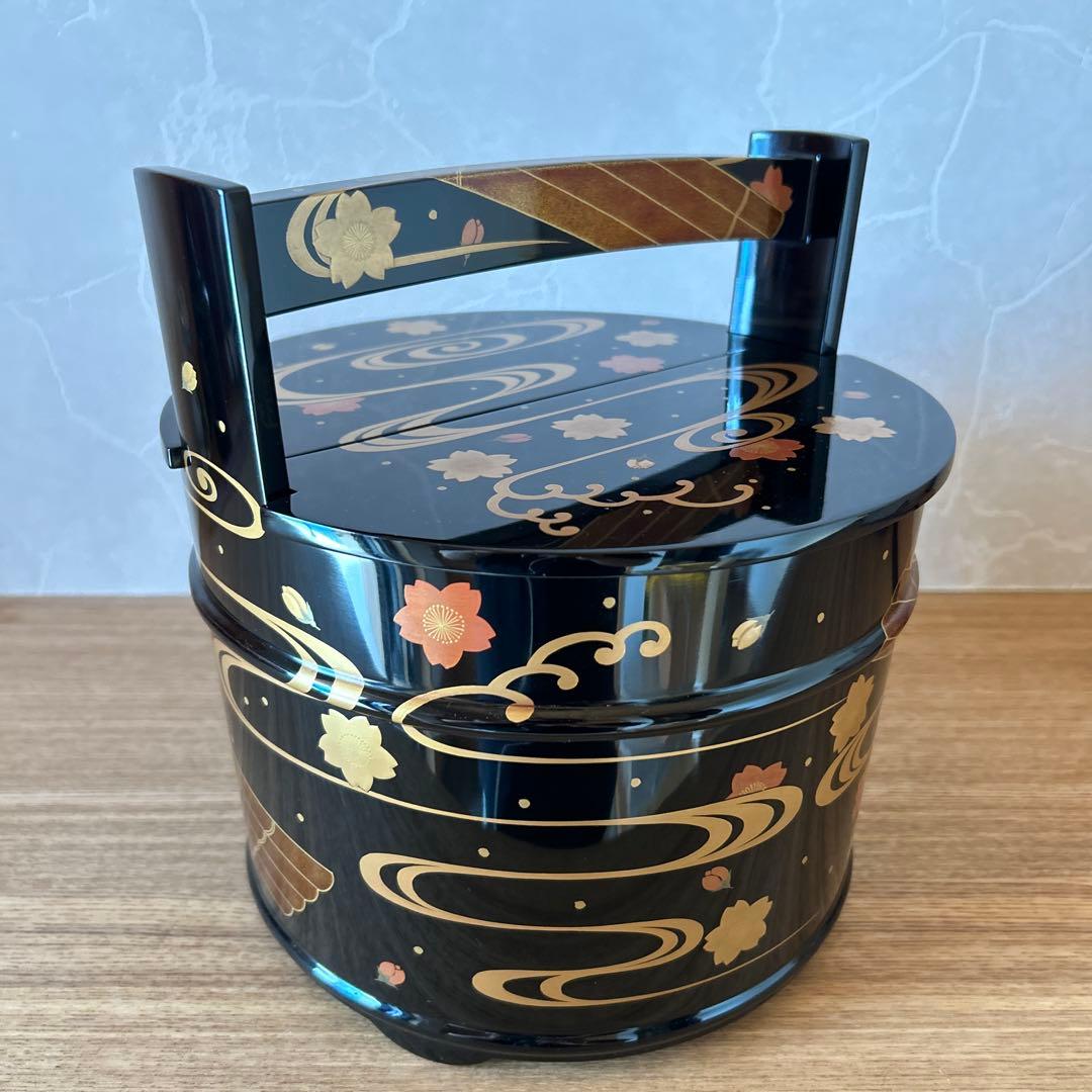 角藤弘悦　輪島塗　手桶　茶道具