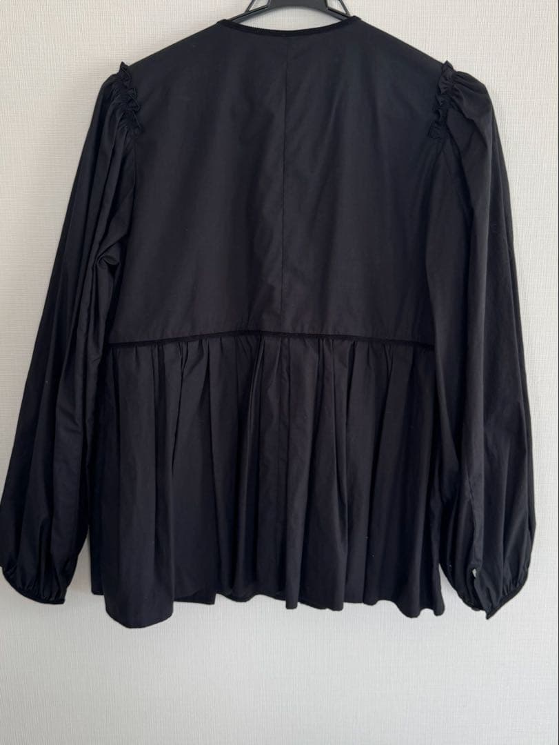 TOMORROWLAND ブラックコンビネーション ペプラムブラウスフリーサイズ
