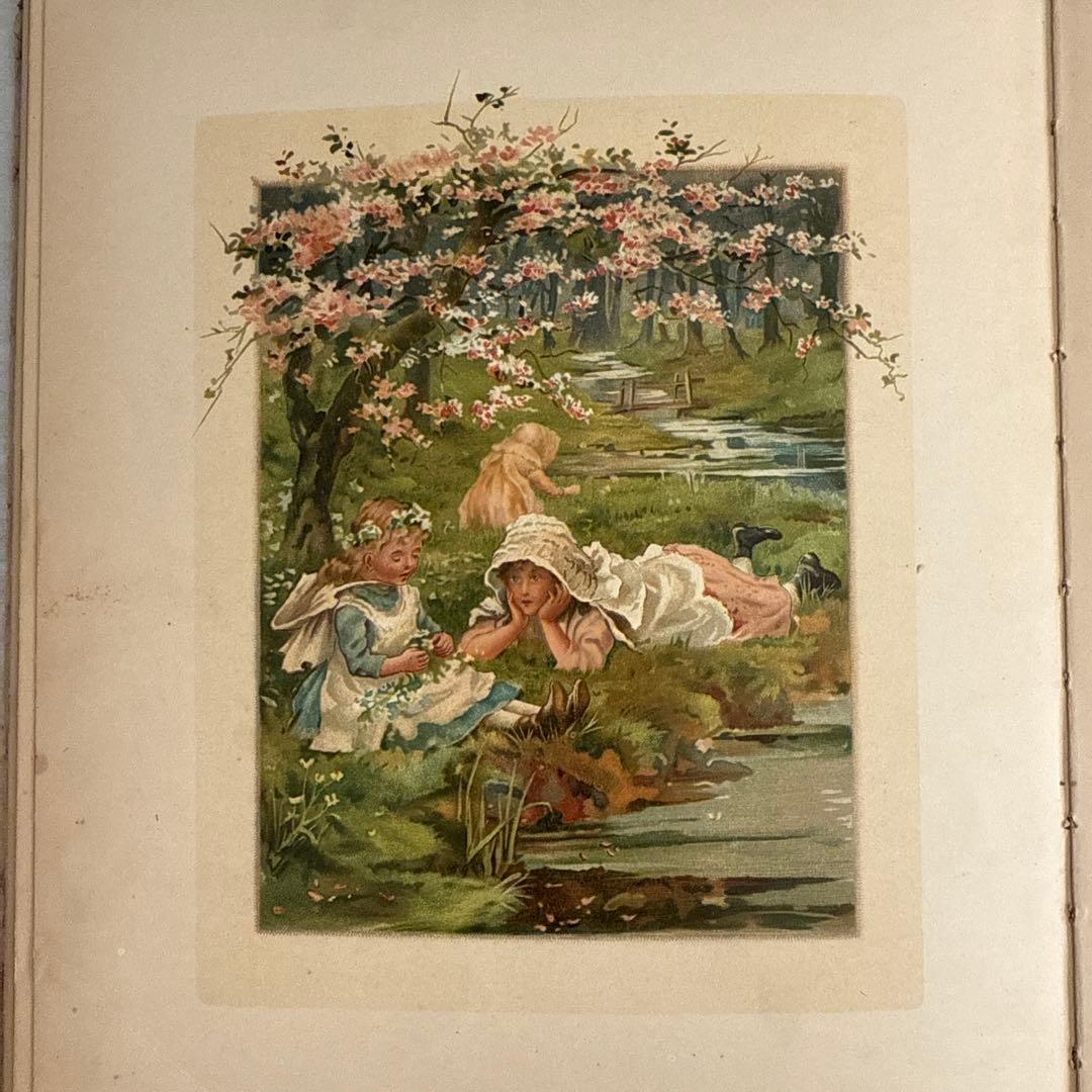 状態良好1890年アンティーク絵本ヴィクトリアン洋書　古書ジャンクジャーナル