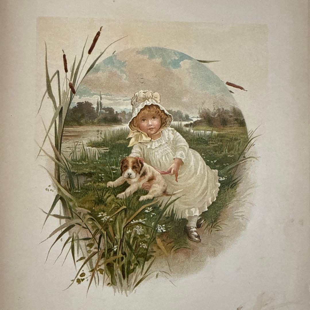 状態良好1890年アンティーク絵本ヴィクトリアン洋書　古書ジャンクジャーナル