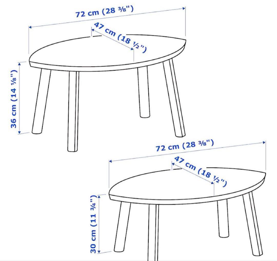 IKEA STOCKHOLM ストックホルム ネストテーブル 2点セット 新品