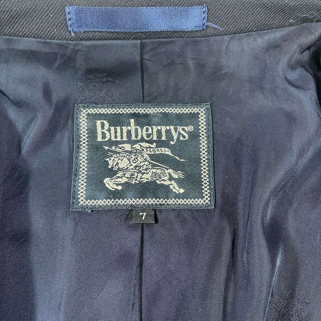 ✨極美品 バーバリーズ カシミヤ 100% 紺ブレ 金ボタン シャドーホース