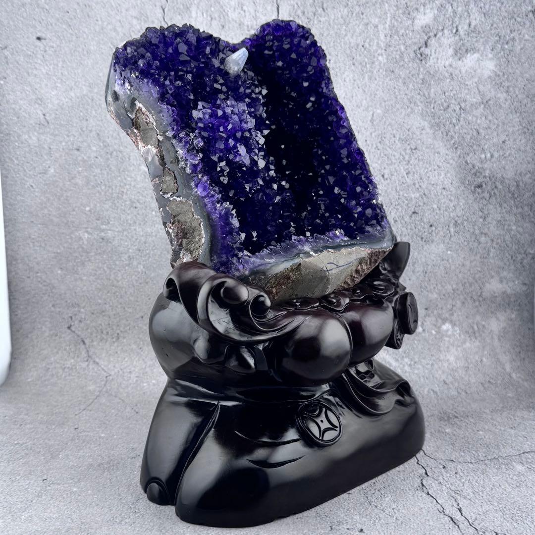 G-133アメジストクラスター ドーム 原石 天然石 パワーストーン　カルサイト