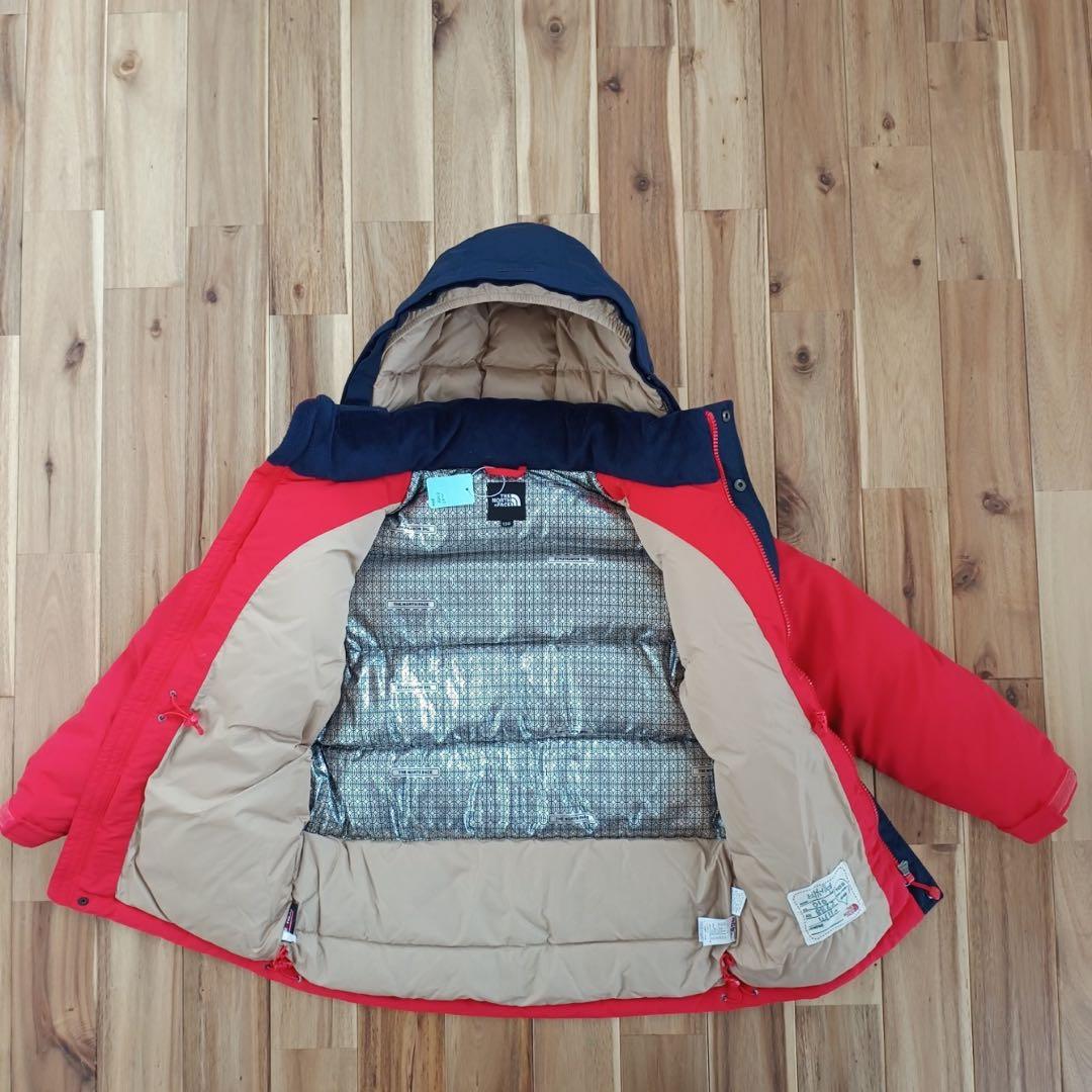 ノースフェイス　マウンテンダウンジャケット　キッズ130 　レッド✕ネイビー