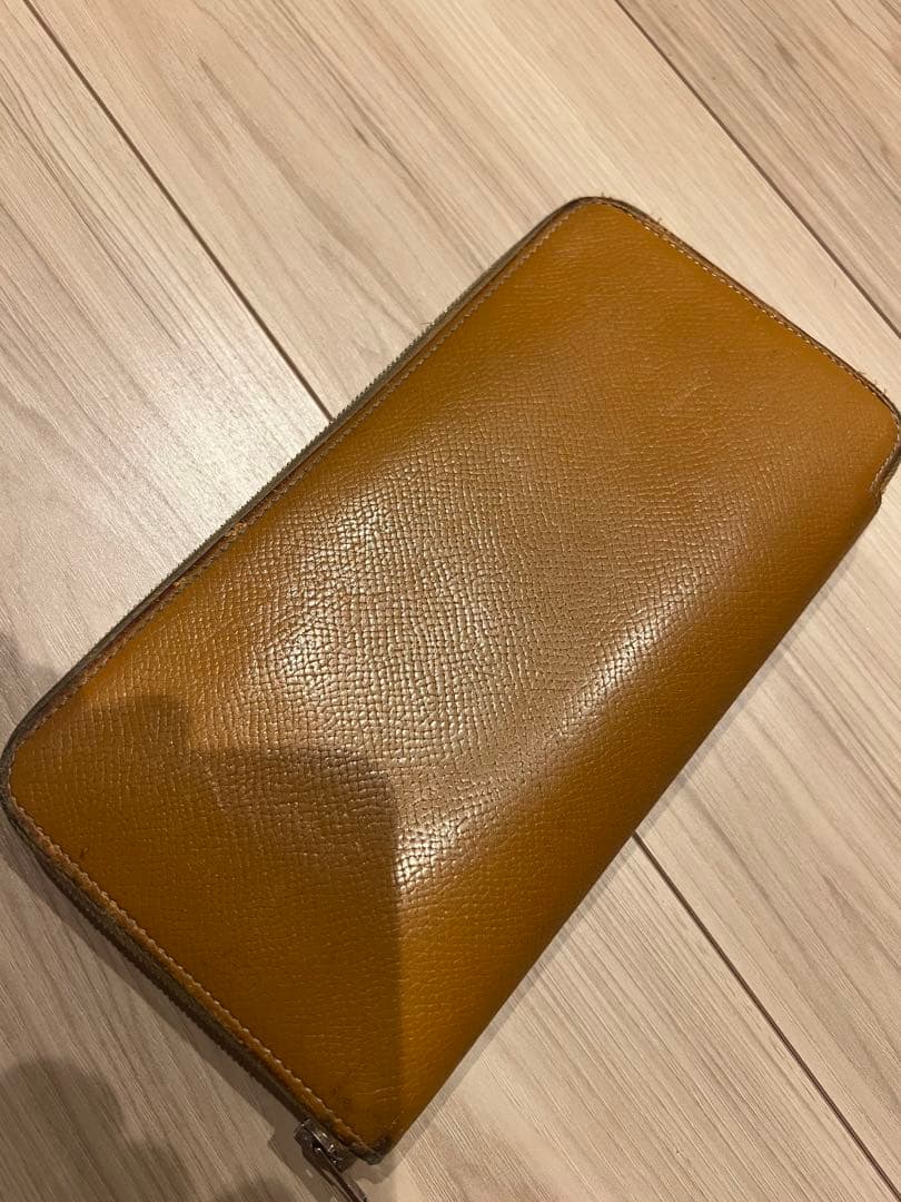 HERMES アザップ シルクイン ゴールド ラウンドファスナー長財布