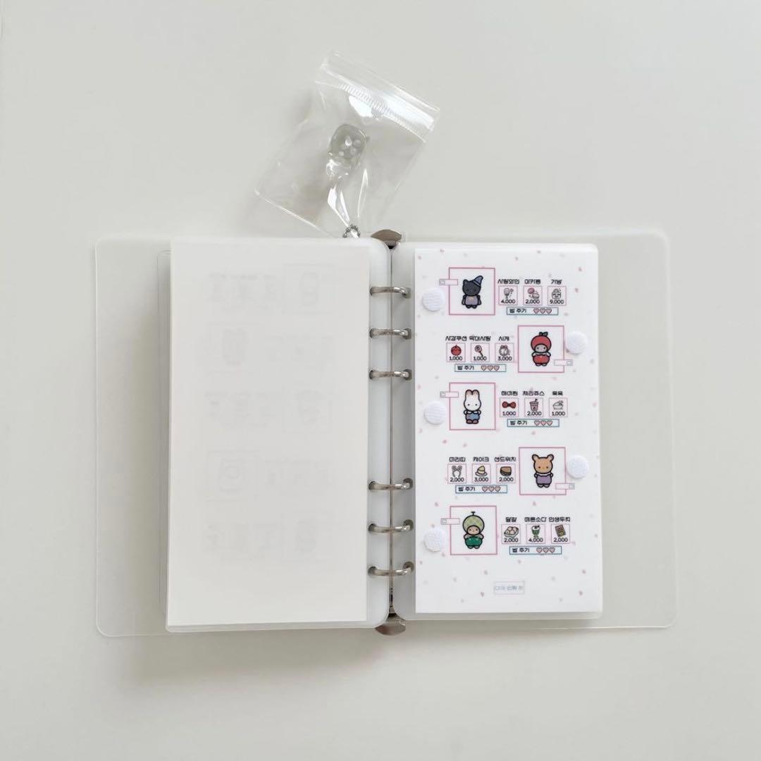 恵美　韓国　バインダー　カバー　貯金　現金管理　リボン　プレート　リフィル