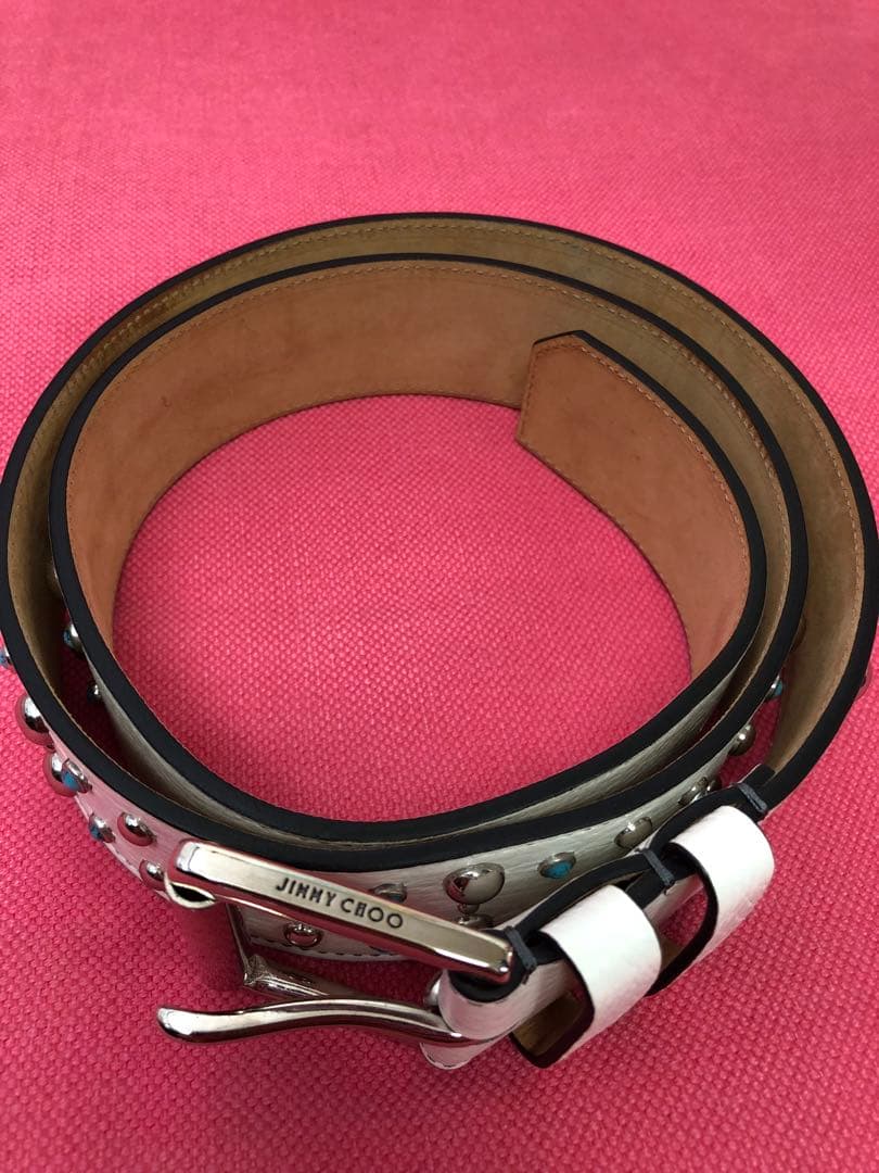 JIMMY CHOO ジミーチュウ　スタッズ付きレザーベルト