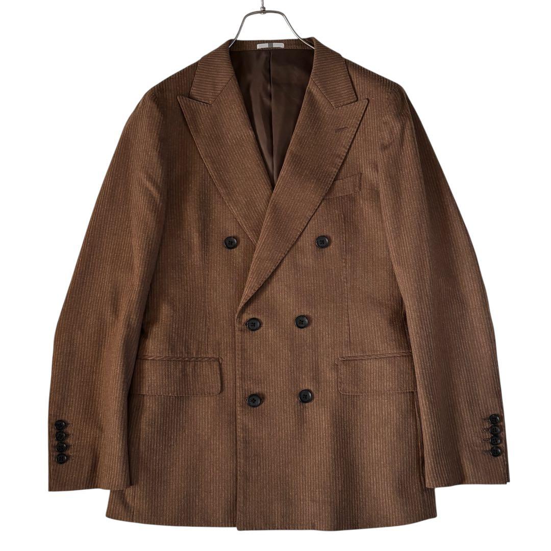 【極美品】スーツセレクト マルゾット ダブル セットアップ ブラウン Y5