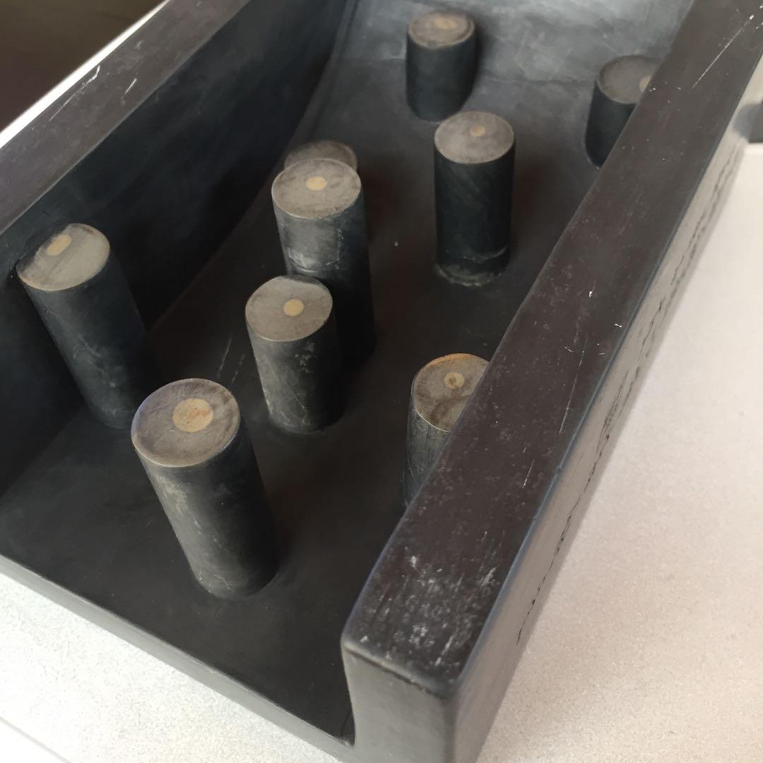 硯 中国端渓 太史硯 (北斗七星) 眼柱11個　鑑賞石