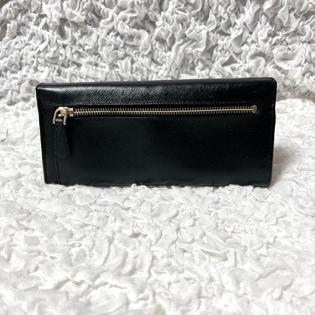 大人気✨PRADA 長財布　サフィアーノ　リボン　　プラダ　レザー　二つ折り