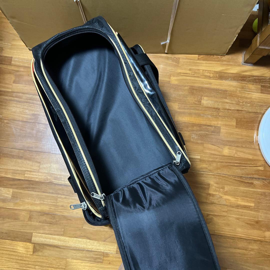 ボウリング用バッグ 赤と黒 dexter デクスター キャスター付き