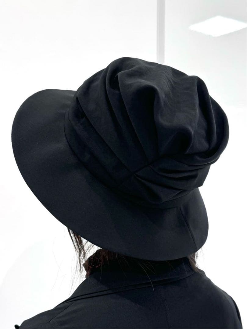 Y’s Yohji Yamamoto アシンメトリー ギャザー キュプラ ハット