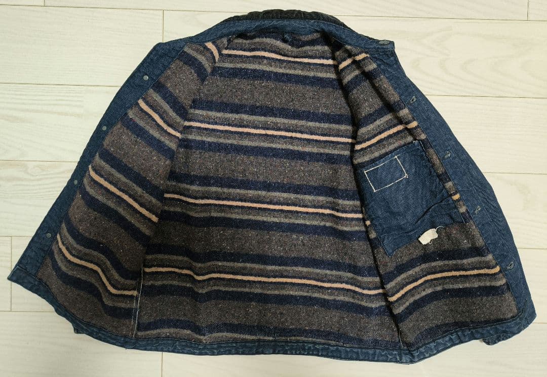 【ヴィンテージ】BLUE WING デニムカバーオール ブランケット付