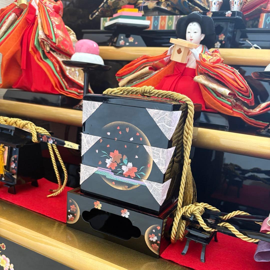 雛人形3段飾り 雛人形セット 大型 赤金 ひな祭り ひな飾り