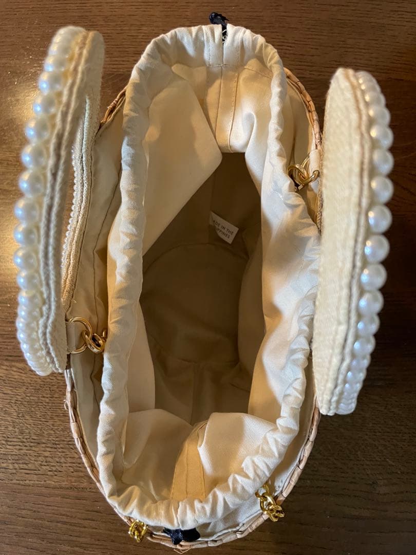 La boutique BonBon♡パールハンドルバスケットS チェーン付