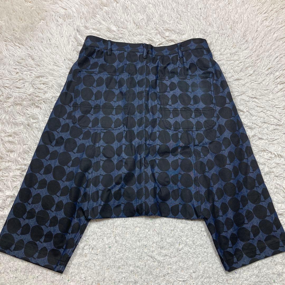 未使用級 希少Lサイズ ブラックコムデギャルソン サルエルパンツ 総柄 水玉