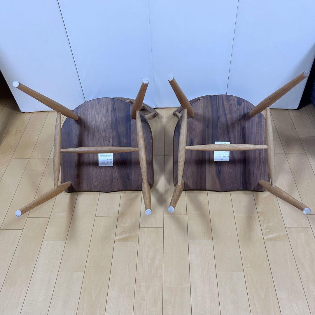 アコールチェア　ウィンザー　ウォールナット無垢　オーク無垢　座刳り加工アーコール