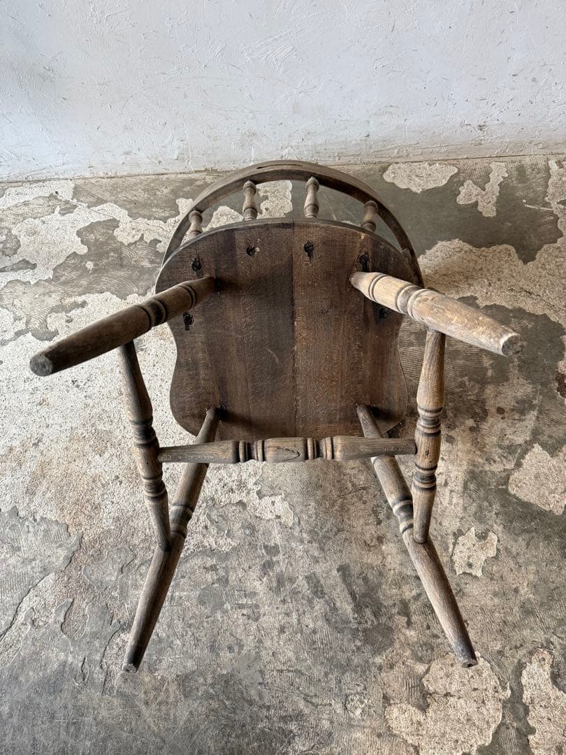 ビンテージ　ダイニングアームチェア　カフェチェア　剥離加工　no2