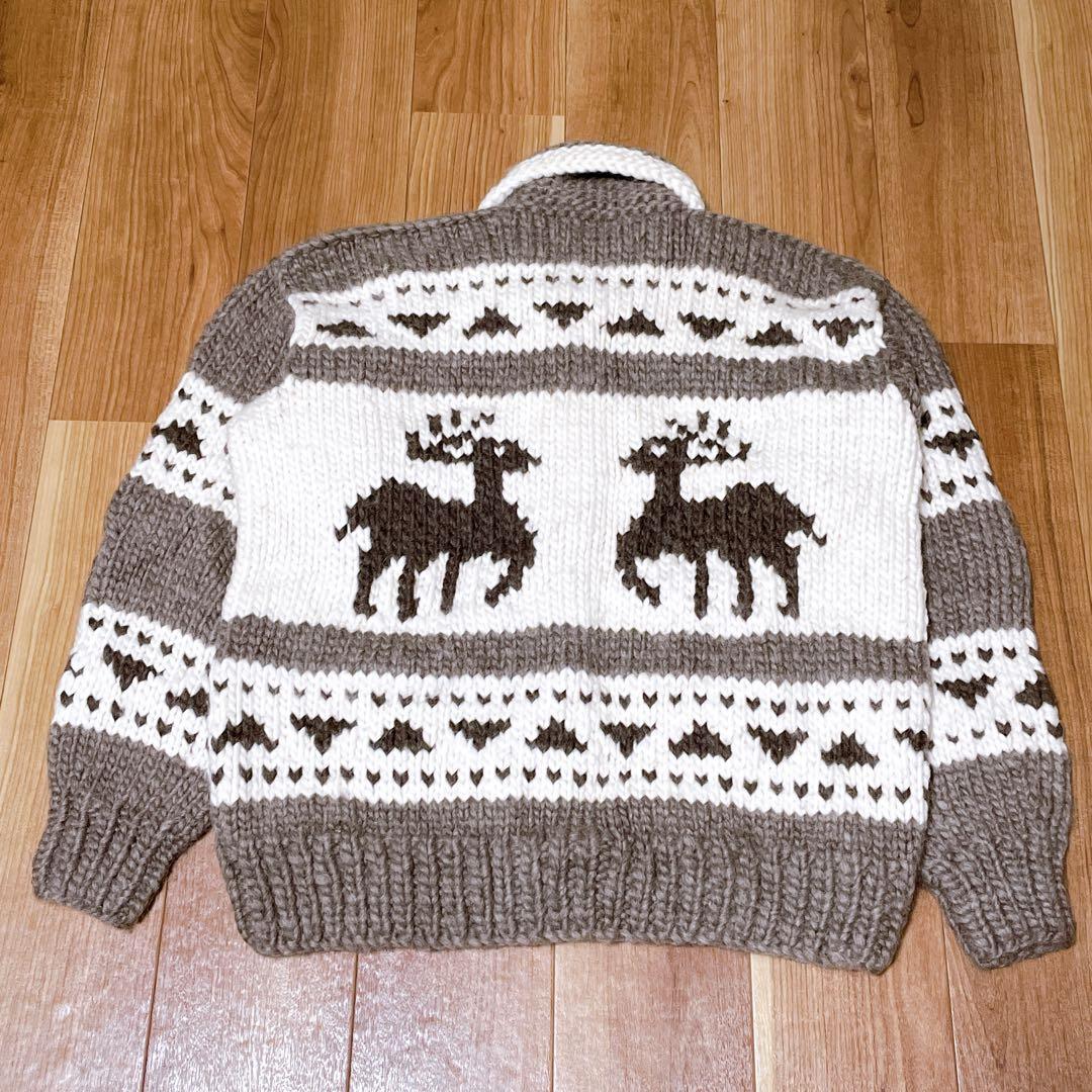 【タグ付き未使用】KANATA カナタ トナカイ柄 カウチンニット セーター