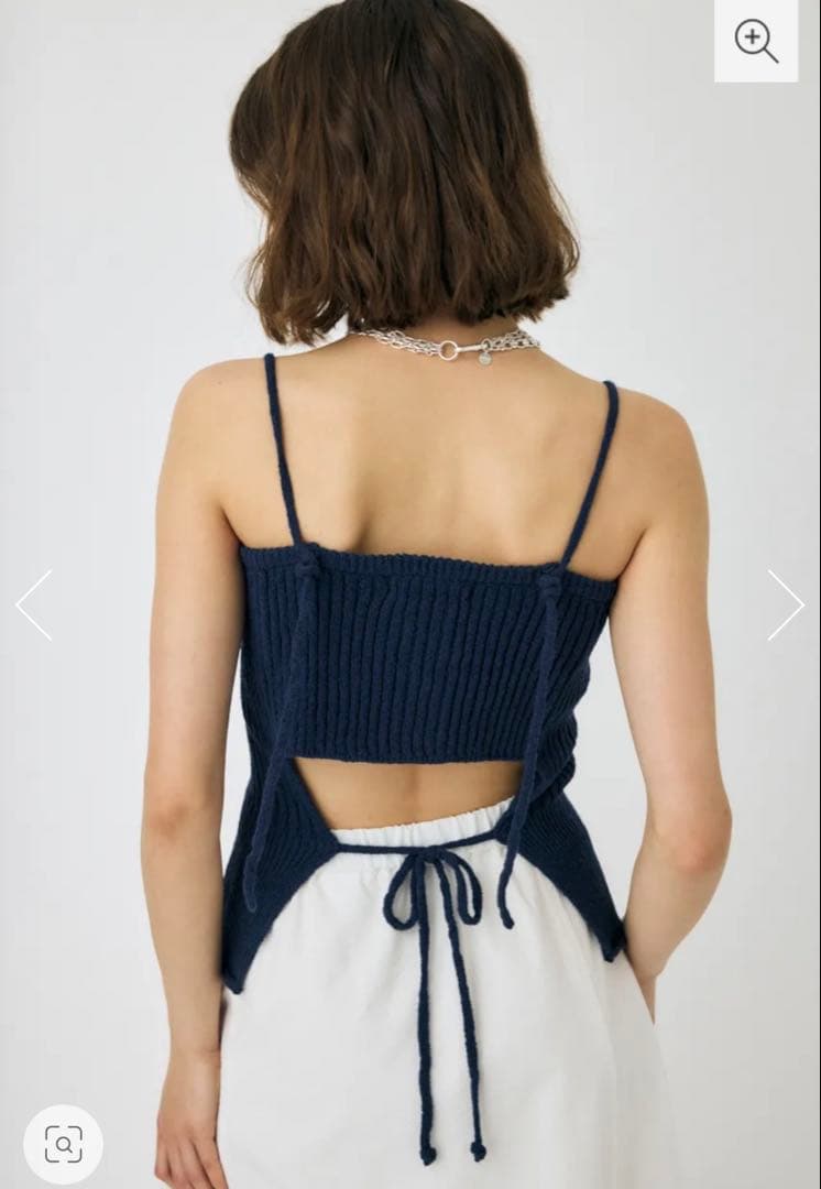 【新品未使用タグ付き】 moussy FRONT BUTTON ニットキャミ