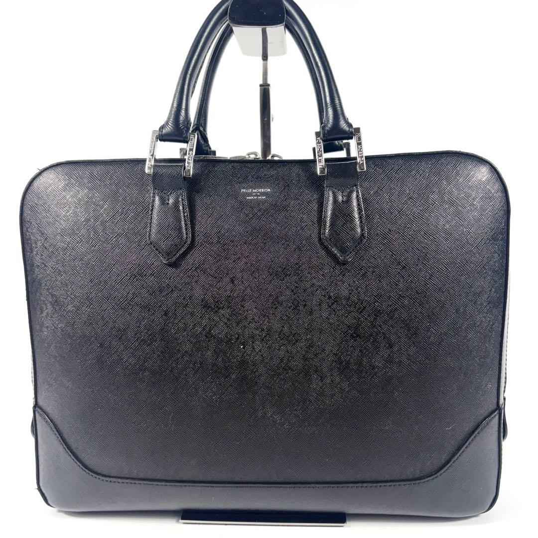 ✨美品✨ペッレモルビダ ビジネスバッグ A4可 キャピターノ ブラック 黒