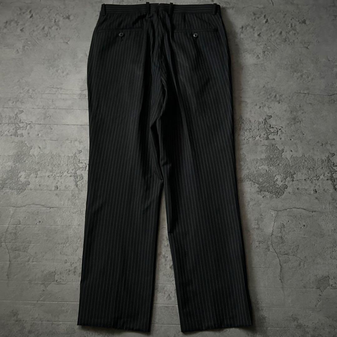 極美品 五大陸 ゴタイリク ブラック セットアップスーツ ピンストライプ A5