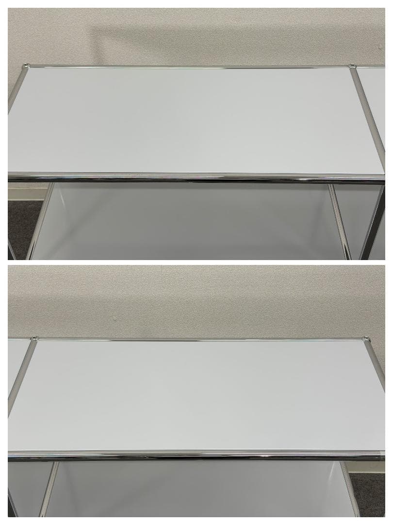 正規品!ほぼ未使用品■USMハラー■キャビネット　2列2段　ライトグレー　鍵なし