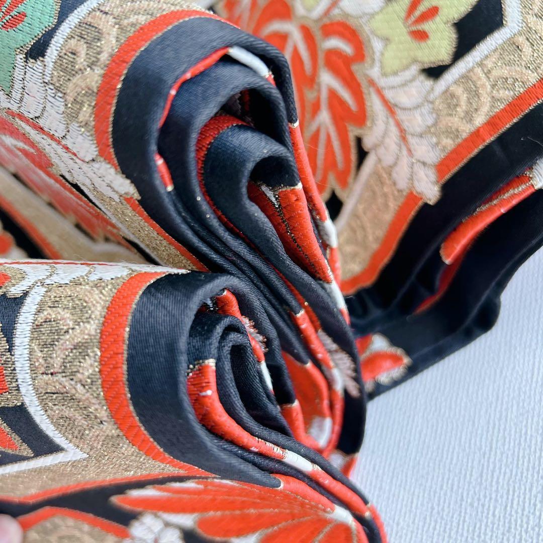 フルセット 七五三 7歳女の子 長着＆長襦袢＆帯＆小物　赤地　のし柄　毬　扇子